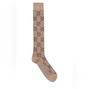 NWOT Gucci Lamé GG Socks 'Beige'